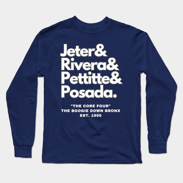 NYY's Core Four Blue Shirt Long Sleeve T-Shirt by capognad